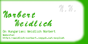 norbert weidlich business card